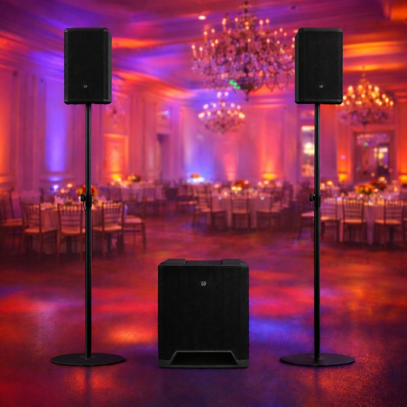  modernes Soundsystem Musikanlage Galaveranstaltung Boxen Hochzeit Firmenevent Aachen